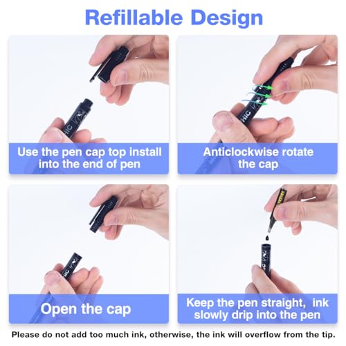 AKARUED Black Fineliner Pens, 12 Pack Fineliners Technical Drawing Micro Liner Sketch Pen for Artists, Waterproof Markers for Zentangle Illustration Manga Outline Art Supplies