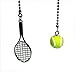 Tennis Racquet & Ball Ceiling Fan Pull Set by Wooden Androyd Studio