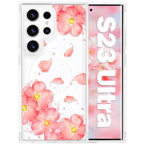 Coque Samsung S23 Ultra motif floral élégant pour femmes