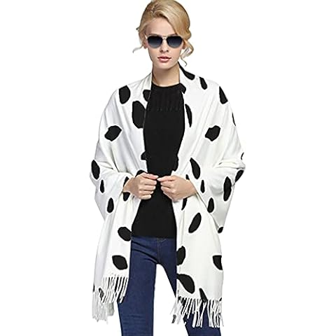 merahans Women's Dalmatian Print Scarf Pashmina Shawls and Wraps Comfortable Long Scarf Winter Warm Scarves Cover