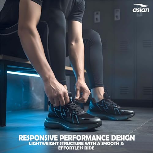 Image of ASIAN Quantum-22 Men's Running Training Shoes - Memory Foam Lightweight Sports Shoes with Stylish Design & Shock Absorbing High Grip Sole | Breathable Athletic Walking Casual Gym Sneakers