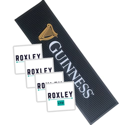 Roxley Guinness Rubber Bar Runner, Black