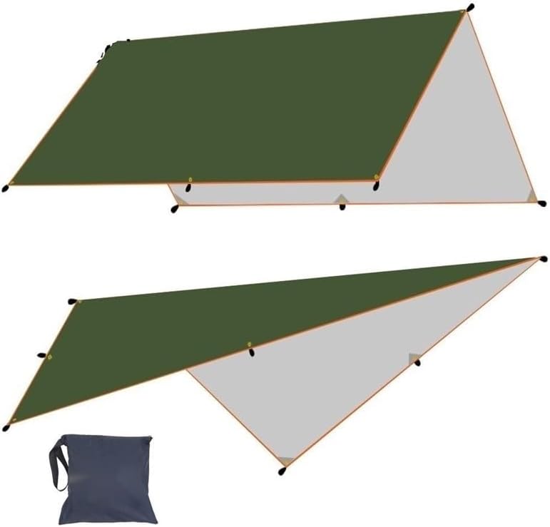 Camping Awning Canopy Tarp Durable Waterproof Lightweight for Outdoor Tent Shade Multi-Purpose Use(Green,3x4m)