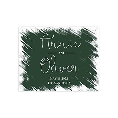 Panneau calligraphie moderne personnalisable mariage nom