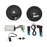 TENNIEX Electric Conversion Motor Kit for 8 Inch Electric Scooter, 350W 24V Dual Hub Motor Kit, 3-Speed Wheel Motor Conversion Hub Kit with Reverse Throttle, 740RPM Easy Install