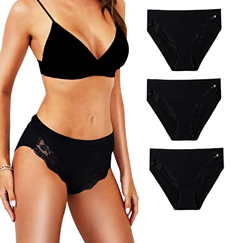 Frenzybird Women's Linen Underwear Breathable Panties Moisture-Wicking & Dehumidifying Hi-Cut Briefs #TOP7