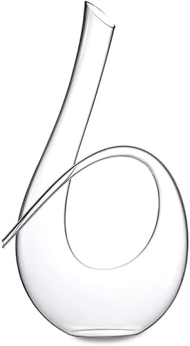 Miniatura 6 de HALAWAKA - Jarra de vino para vino (100% soplada a mano, sin plomo, cristal para vino tinto, regalo para los amantes del vino