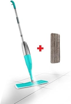 Mops for Floor Cleaning, Spray Mop for Effortless Cleaning Floor Mop - Wet and Dry, 1 Reusable Microfiber Washable Pad, for Laminate, Ceramic, Vinyl, Tile - Home and Commercial Use