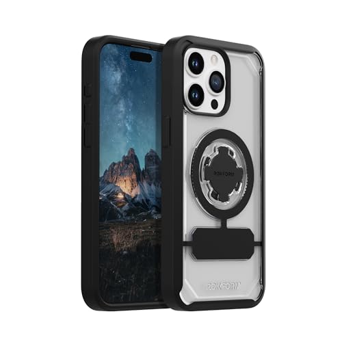Coque iPhone 15 Pro Max Rokform Crystal transparente magnétique avec verrou RokLock