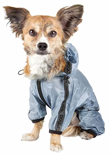 Dog Helios Torrential Shield Waterproof And Adjustable Full Body Dog Raincoat, Xl, Blue #TOP1