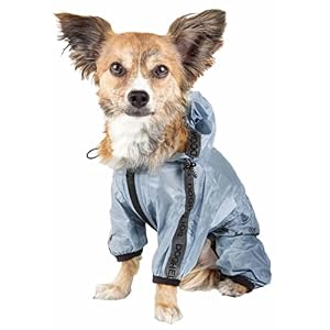 Dog Helios Torrential Shield Waterproof and Adjustable Full Body Dog Raincoat, MD, Blue Dog Helios Torrential Shield Waterproof and Adjustable Full Body Dog Raincoat, MD, Blue