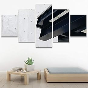 SIGNWIN 5 Panel Canvas Wall Art Solid Structures...