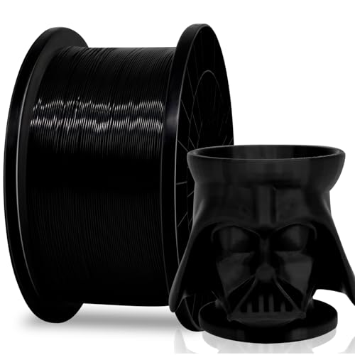 Image of YOUSU 5KG(11lbs) PLA Plus Filament 1.75mm Black, PLA+ Filament 1.75mm 3D Printer Filament, Cost Effective Large Roll 3D Printing Filament for Big Projects