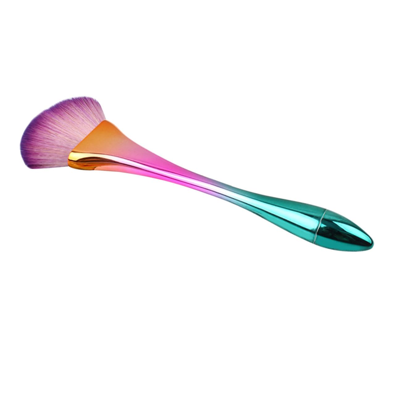 Didiseaon Pretty Makeup Brush Brush Set Stiling Brush Makeup Fan Shape Electroplate Beauty Tools Fashion Blush Brush