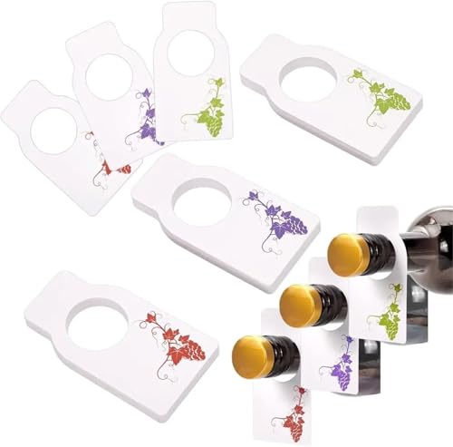 Etiquetas para botellas de vino de 3 colores, 180 unidades de papel para cuellos de bodega