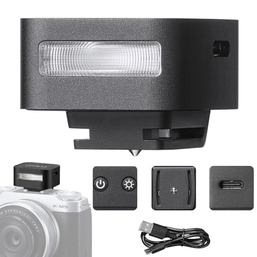 Mini flash Speedlite ZF04 en aluminium noir avec CCT 6500K pour appareil photo reflex numerique