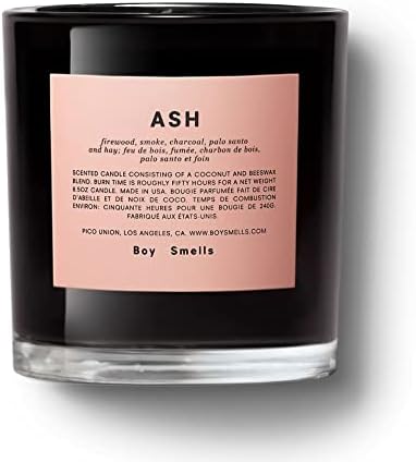 Ash Boy Smells Candle | 50 Hour Long Burn | Coconut & Beeswax Blend | Luxury Scented Candles for Home (8.5 oz)