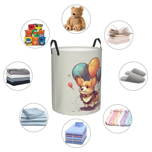 Panier à linge grand format pliable imperméable Corgi pour vêtements sales - 5
