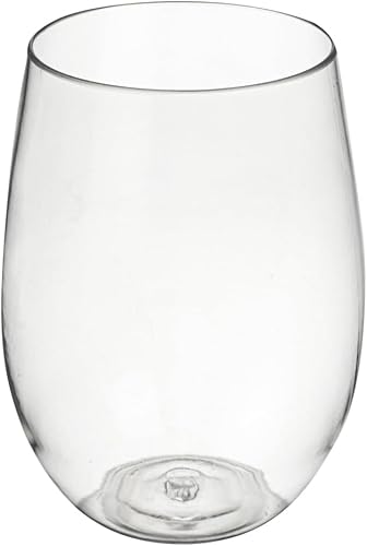 Miniatura 2 de Restaurantware Bev Tek - Copas de vino reutilizables de 3.2 x 3.2 x 4.5 pulgadas, 10 copas de vino duraderas para fiestas, inastillables, ligeras,