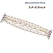 Greaciary Pearl Bracelet Compatible with 40mm Apple Watch band 38mm Series 6 5 Women,Fashion Handmade Elastic Stretch Cute Beaded Strap Replacement (Pearl Gold, 42mm/44mm Medium)