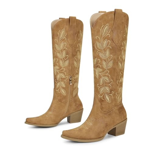 Image of wetkiss Women's Knee High Cowboy Boots