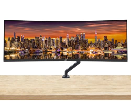 ASUS ROG Strix XG49VQ 3440 x 1080 Curved 49 Double Full HD 144 Hz 4ms Gaming Monitor Bundle with Eye Care, FreeSync Premium, DisplayPort, HDMI, USB Hub