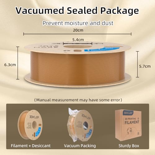 Image of 3DHoJor Silk PLA Filament 1.75mm, PLA Filament 1.75mm Silk Shiny 3D Printer Filament, 1kg Cardboard Spool (2.2lbs), Dimensional Accuracy + /- 0.03 mm, Fit Most FDM Printer(Red Copper)