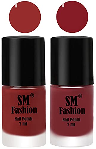 Image of Long Lasting Nail Polish | Nail Paint Combo 7 ml Each) - Set of 2 Jam-Plum
