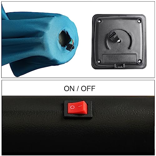 Image of Blissun 9 ft Solar Umbrella 32 LED Lighted Patio Umbrella Table Market Umbrella with Tilt and Crank Outdoor Umbrella for Garden, Deck, Backyard, Pool and Beach (Cerulean)