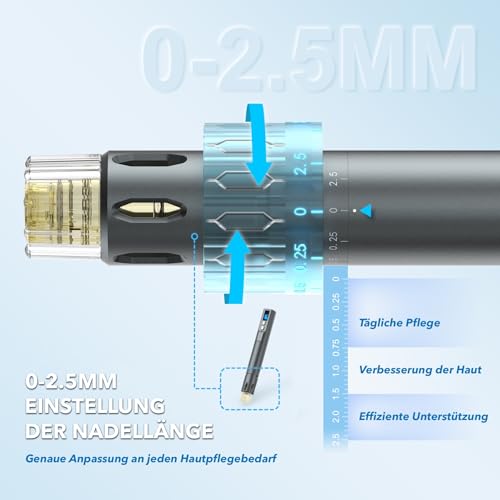 Microneedling Pen P-Beauty M20 Hydra mit Lichttherapie und Serumzufuhr