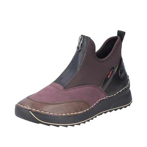 Rieker Femme 51550 Bottes Courtes en cuir synthétique noir taille 38 avec fermeture éclair