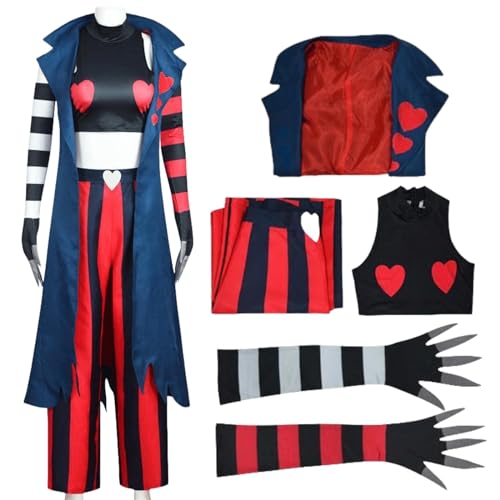 HSJZBQSM Velvet Hazbin Hotel - Disfraz de cosplay de la reina demonio, disfraz de terciopelo para Halloween (terciopelo, XS)