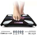 CATVIN Digital Weighing Scale for Body Weight with LCD Display, Auto On/Off Function, 180kg Capacity, 4.5mm Tempered Glass Platform, Machine for Home, Bathroom, or Gym Use (Black) gallery image