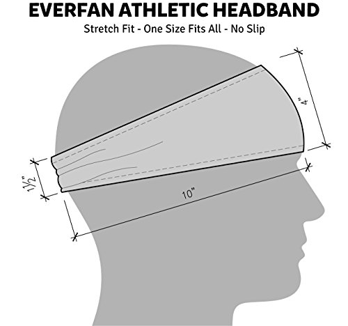 Everfan Kids Silver Headband | Athletic Stretch Sweatband For Running Yoga And Crossfit #TOP1