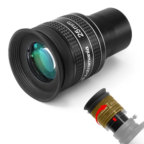 Astromania Telescope Eyepiece 25mm, Wide Angle 58 Degree Apparent Field Planetary Eyepiece for 1.25 inch Astronomy Telescope & Filter, Fully Multi-Coated Telescope Accessory for Planetary Observation
