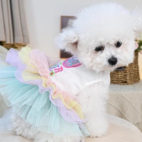 Vestido de Pascua para perro pequeño colorido, talla M miniatura 2