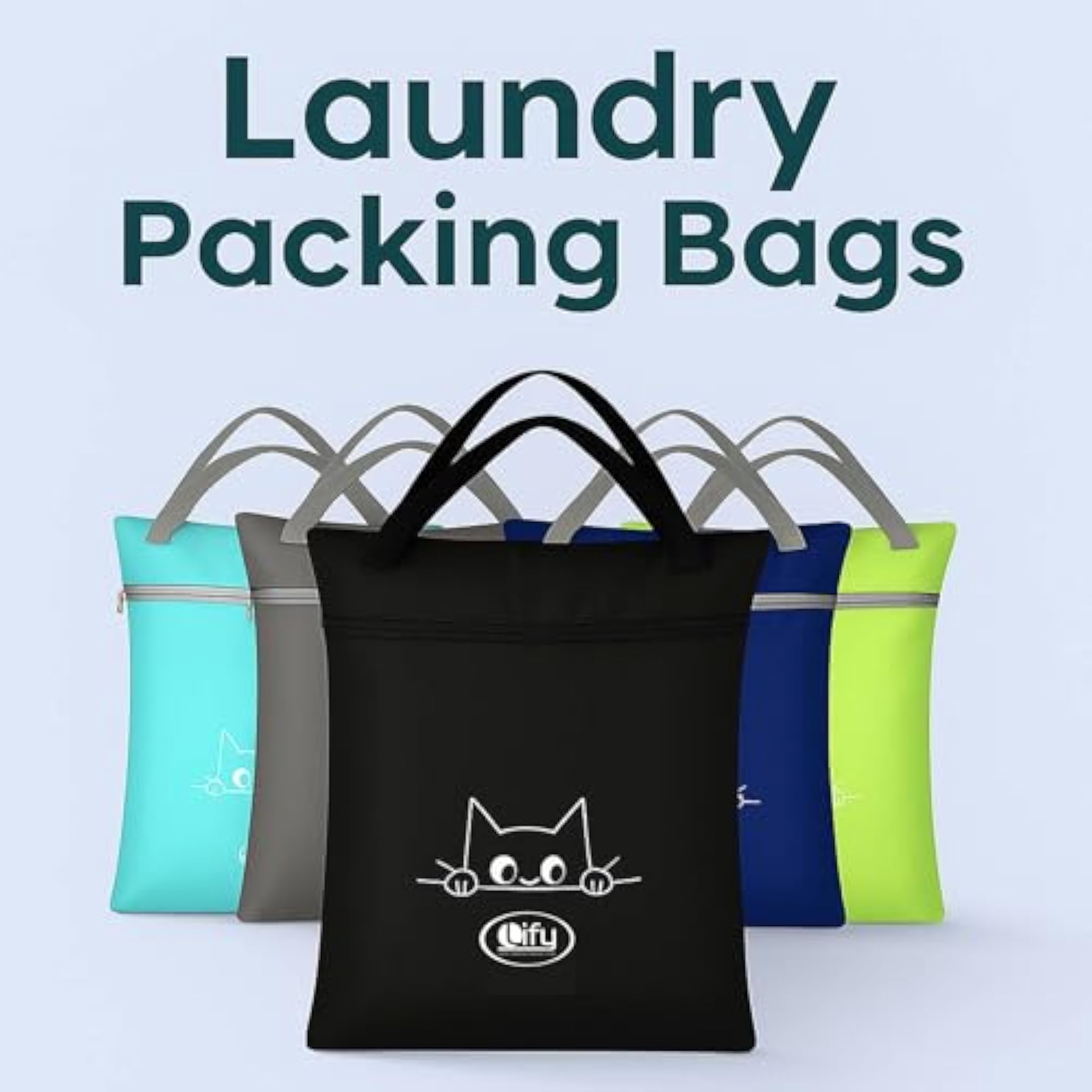 4Pcs Large Travel Laundry Bag Set, Water-Resistant