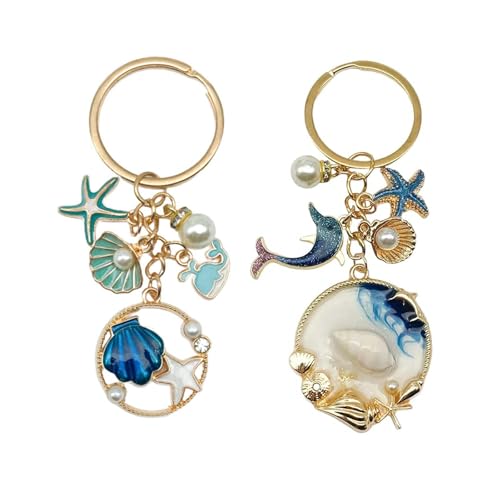 Image of 6 PCS Aesthetic Keychain, Cute Butterfly Bag Charms for Girls, Alloy Metal Key Chain Set with Six Pieces