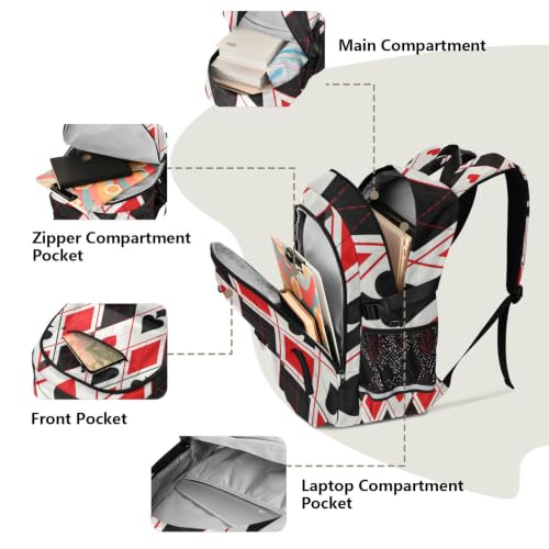 Mochilas para hombre y mujer con compartimento de ordenador de 17.5 pulgadas y estampado juvenil 5