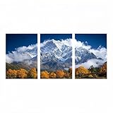 3 Piezas Montaña Diamond Painting Adultos 5D Diamond Painting Árbol, Pintura Diamante Manualidades Adultos 90 x 60cm*3, Cristal Artes Bordado Punto Cruz Cuadros Decoracion Salon Modernos HXZH-4417