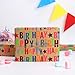 BIOBROWN Kraft Wrapping Paper Roll Colorful Text Happy Birthday Design Perfect for Birthday Holiday Wrap 17 inch X 33 feet