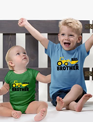 Big Brother Little Brother Matching Outfits Tractor Shirt Baby Boy Outfit Set Baby Green/Kids California Blue Baby Newborn/Kids 3T #TOP1