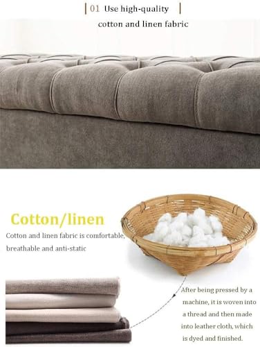 Taburete de sofa con baul integrado y gran capacidad de almacenaje 7