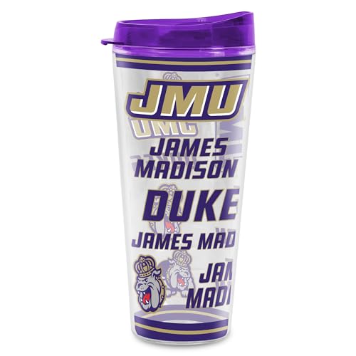 Rico Industries NCAA James Madison Dukes Double Wall 20oz Tritan Tumbler