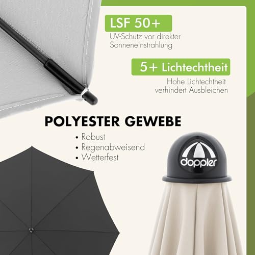 Doppler Sonnenschirm 200 cm für Garten und Terrasse