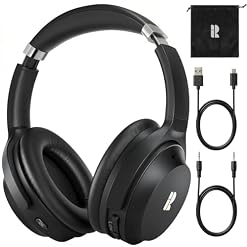 Active Noise Cancelling Headphones, Wireless Over-Ear Bluetooth Headphones ANC, Hi-Res Audio, 60H Playtime, Deep Bass, 3.5MM Cable, Memory Foam Ear Cups for Work/Travel/Home/Office - Les Beatles, Paul McCartney, John Lennon, RIngo Starr, George Harrison