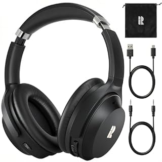 Active Noise Cancelling Headphones, Wireless Over-Ear Bluetooth Headphones ANC, Hi-Res Audio, 60H Playtime, Deep Bass, 3.5MM Cable, Memory Foam Ear Cups for Work/Travel/Home/Office - Les Beatles, Paul McCartney, John Lennon, RIngo Starr, George Harrison