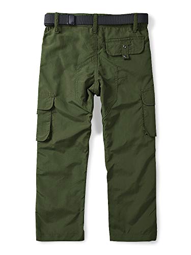 Ochenta Boy's Hiking Pants, Kids Youth Quick Dry Outdoor Camping Fishing Cargo Trousers Army Green 120-5Y #TOP1