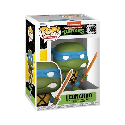 Funko Pop! TV: Teenage Mutant Ninja Turtles (TMNT) – Leonardo - 1 Chance sur 6 D'avoir Une Variante Rare Chase - TMNT Retro/Classic - Figurine en Vinyle à Collectionner - Idée de Cadeau - TV Fans