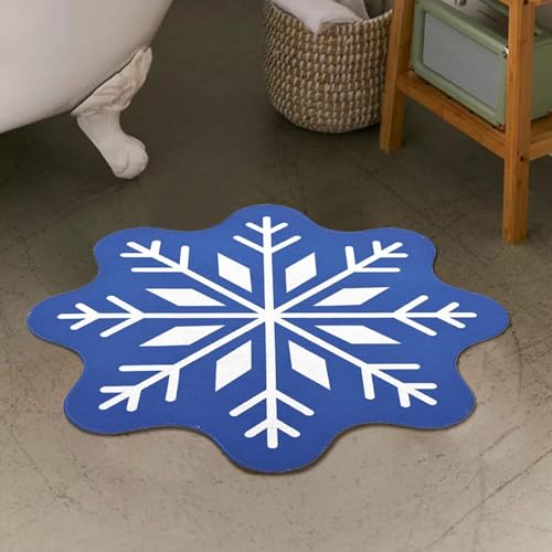 Tapis absorbant l'eau de Noël flocon antidérapant cuisine